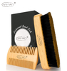 High Quality OEM/ODM Private Label 100% Bristles Bamboo Wooden Men Beard Care Brush Comb Kit