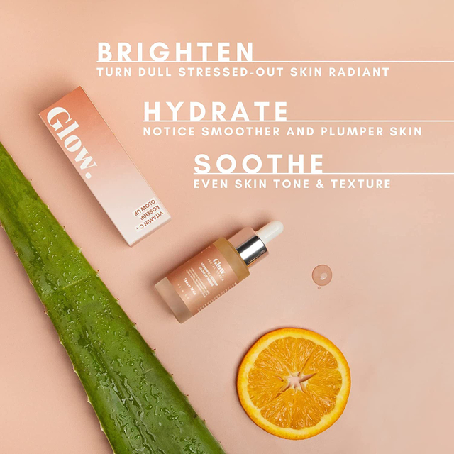 Anti-Aging Smooth Tighten Brighten Skin Care Product Face Vitamin C Rosehip Glowing Facial Serum