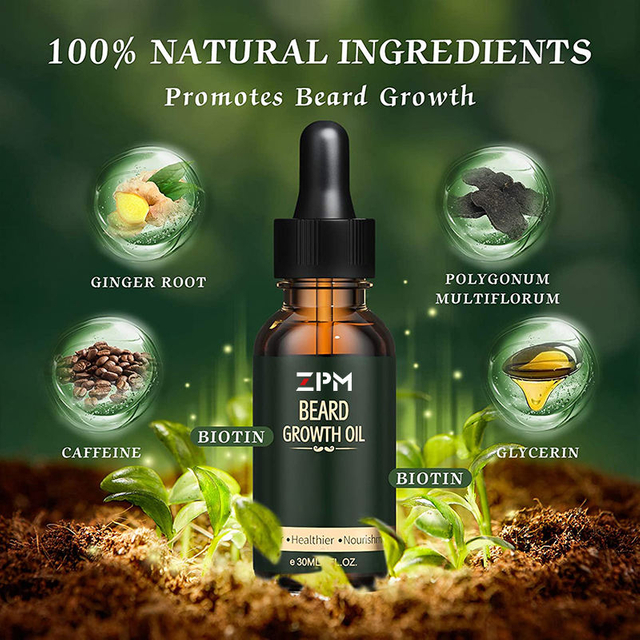 High quality organic beard growth oil grow barber grooming beard oil black men