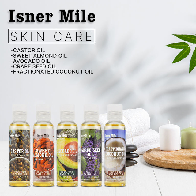 100% Pure Body Skin Care Massage Carrier Oil Set Essential Oils