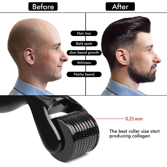 Men Private Label Beard Growth roller Set 100% Natural Beard Oil Balm Products Beard Grooming Kit