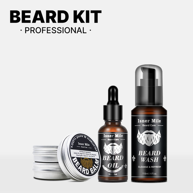 Men Private label 100% Natural Beard Oil Balm Products Beard Grooming Kit