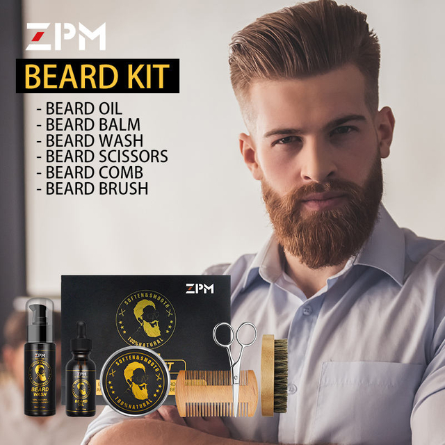 STOCK Private Label Organic Men's Care Gift Set Beard Grooming Kit