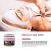 Organic Pink Clay Facial Mask Skin Care Brighten Pore Cleanser Face Mask