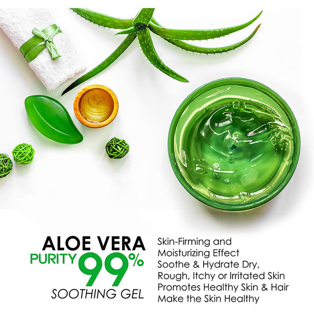 Pure Organic Natural Skin Care Moisturizer Face After Sun Care Sunburn Aloe Vera Gel Spray