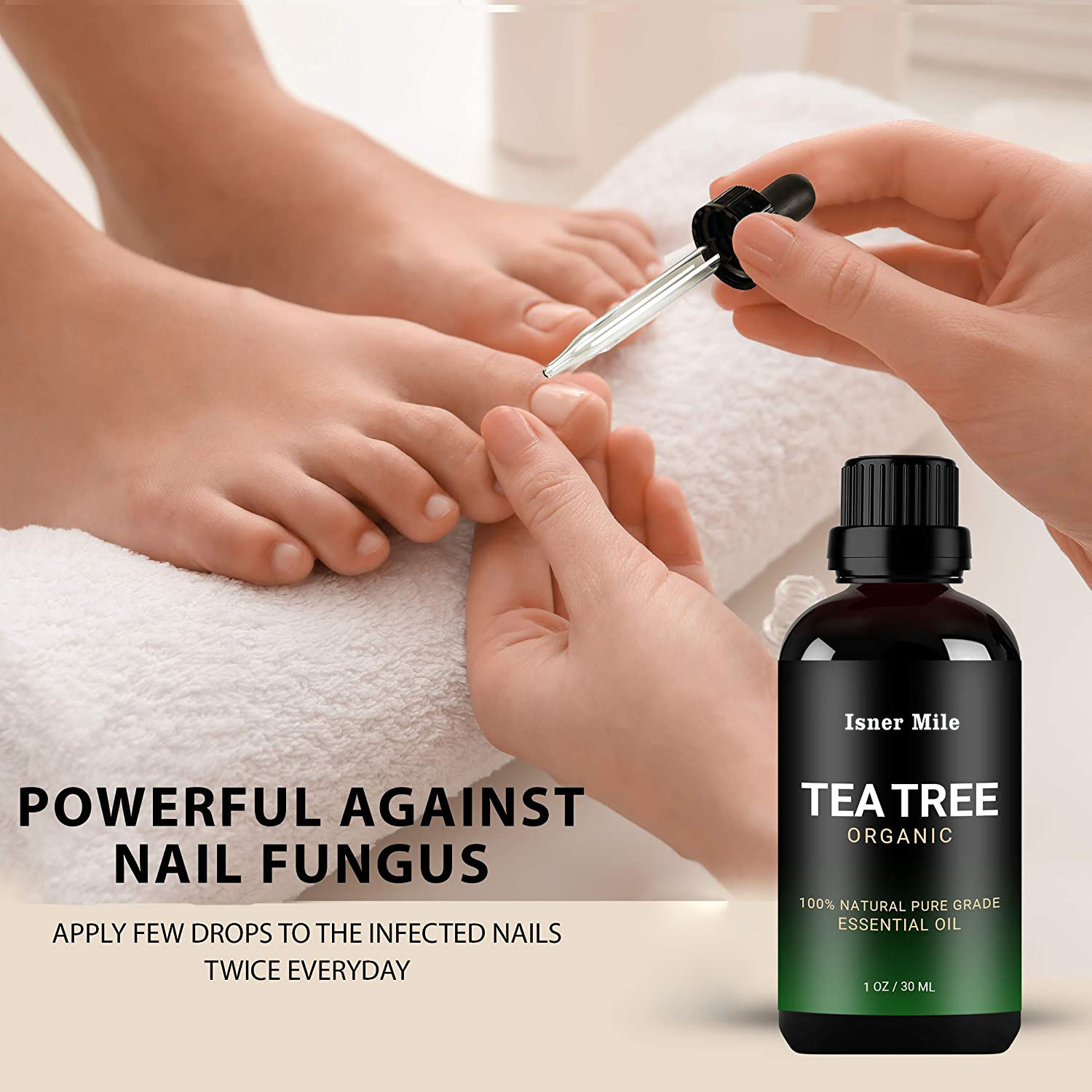 100% Pure Organic Therapeutic Grade Massage Oils Body Skin Care Toenails Tea Tree Essential Oil