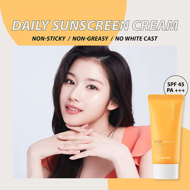 Custom Logo Vegan Private Label Organic sunblock Sunscreen Cream SPF45