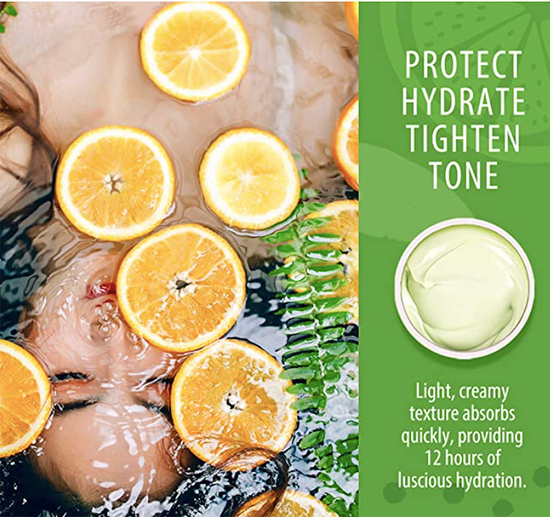 Natural Organic Vegan Green Tea Vitamin C Face Moisturizer Facial Cream Anti-Wrinkle Moisturizing Lotion
