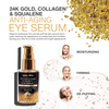 24K Gold Collagen Squalene Firming Anti Aging Wrinkle Eye Bags Serum