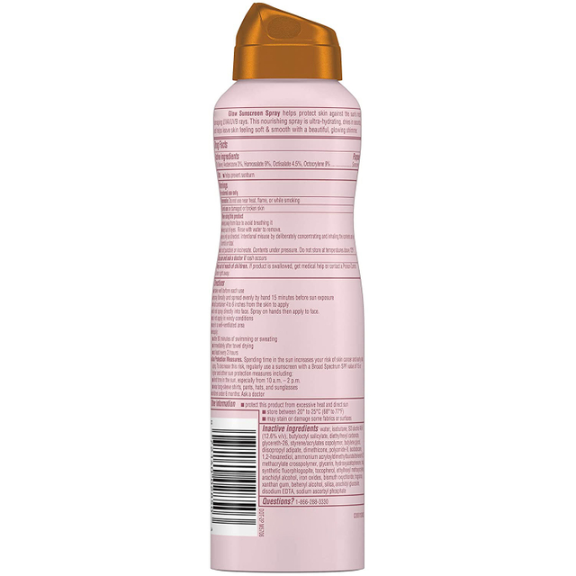 Custom Organic Private Label Glow Shimmering Sunscreen Spray SPF 50