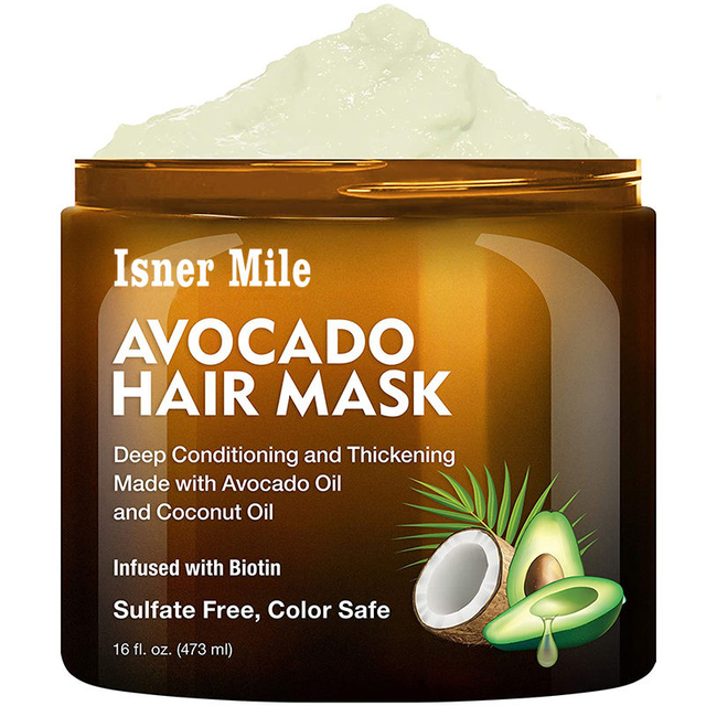 Customized logo professional keratin hair care balance avacado hair mask