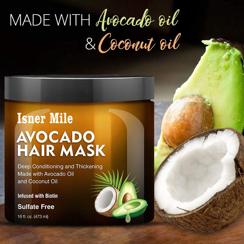 Customized logo professional keratin hair care balance avacado hair mask