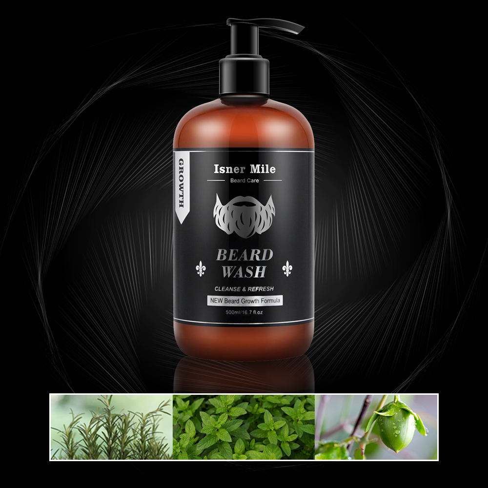 Natural private label organic deep cleansing face beard foam shampoo beard wash