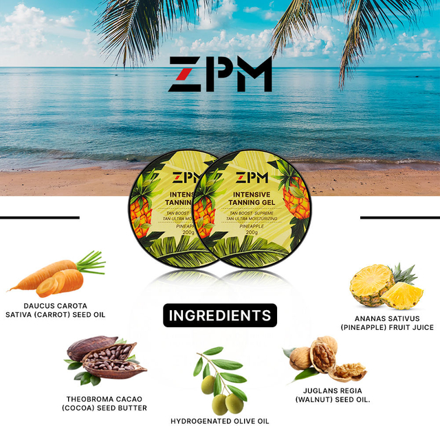 ZPM Pineapple Tanning Gel Black Tanning Butter Tanning Cream OEM Private label