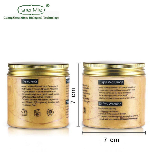 Anti Wrinkle Facial Treatment Pore Minimizer Blackhead Remover Deep Cleaning 24K Gold Face Mask