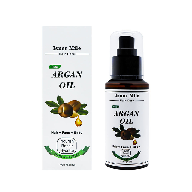 Hair Oil can be used on damp or dry hair 100% Pure and Natural Argan Oil