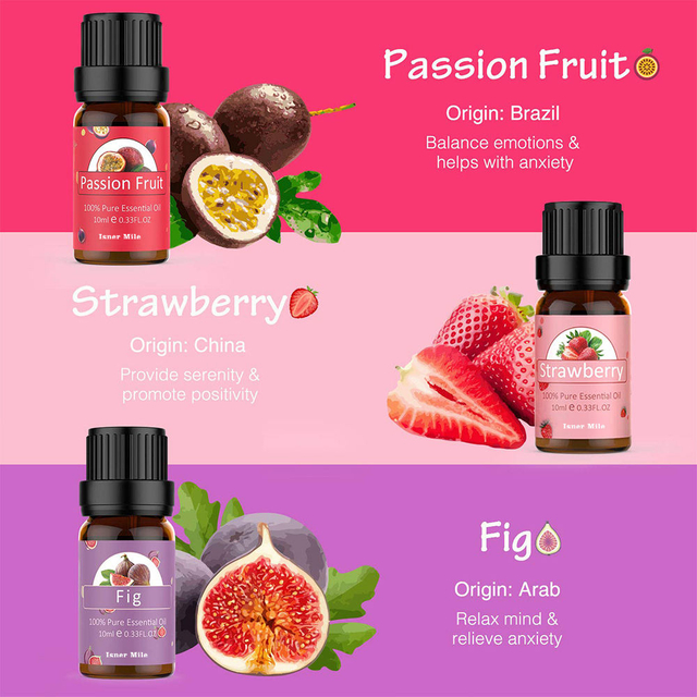 OEM/ODM Private Label Organic Fruity Diffuser Aromatherapy Oils Set 100% Pure Essential Oils
