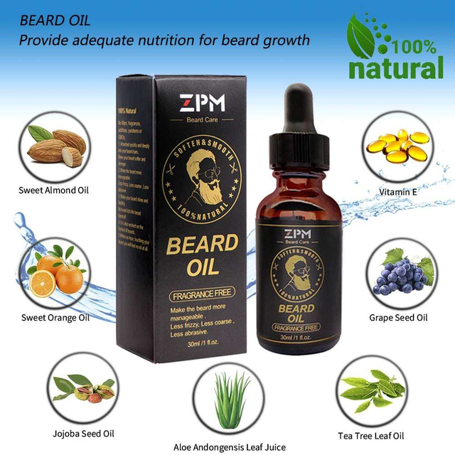Men's Private Lable Beard Care Derma Roller Beard Hair Growth Oil Kit