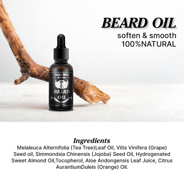 Men Customized Natural Private Lable Beard Care Growth Kit Beard Oil