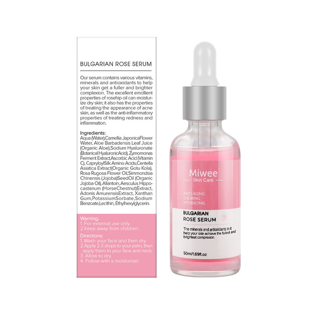 Wholesale private label vegan skin care products anti aging lightening rose serum