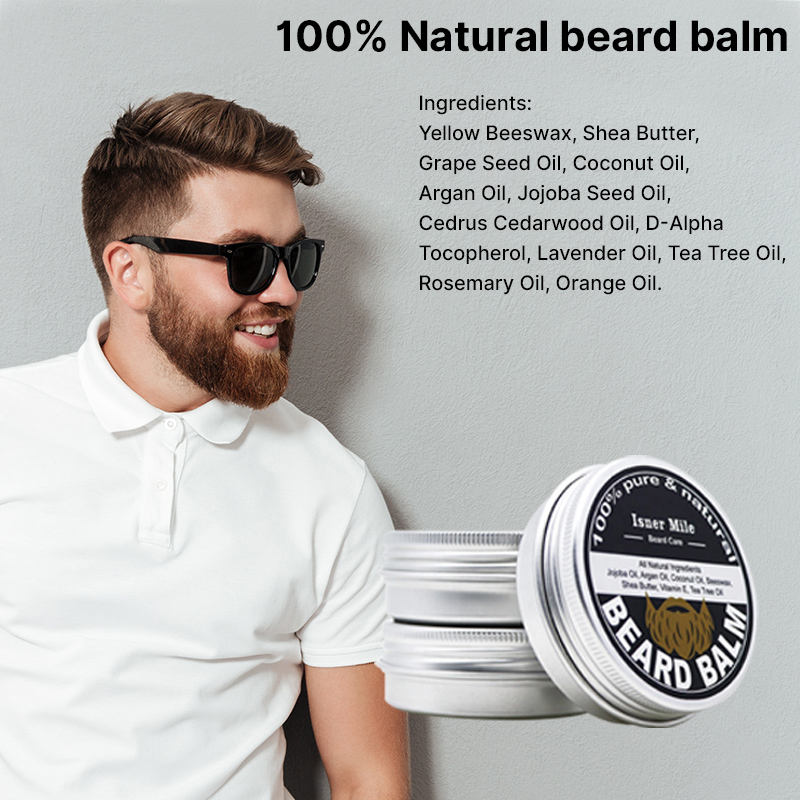 Men Private label 100% Natural Beard Oil Balm Products Beard Grooming Kit