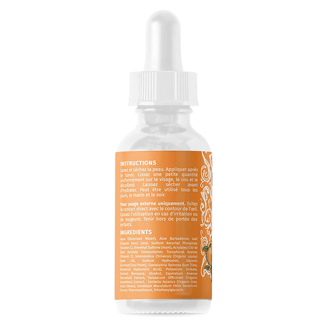 Vitamin C Serum Private Label Vegan Organic Skin Care Facial Whitening Moisturizing Anti Aging Face Serum