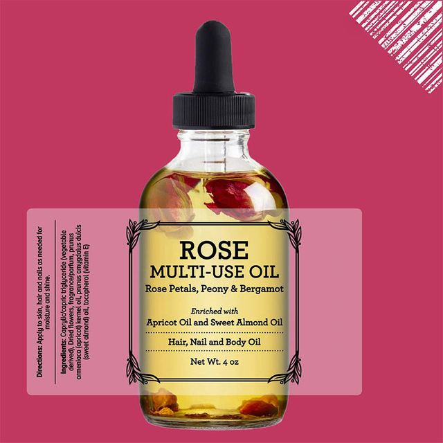 Wholesale Private Label Massage Oil 100% Pure Natural Organic Anti Aging Rose Petals Essential Face Oil
