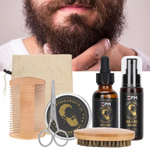 Isner Mile OEM/ODM Private Label Organic Mens the Beard Growth Fast Grooming Kits Gift Box