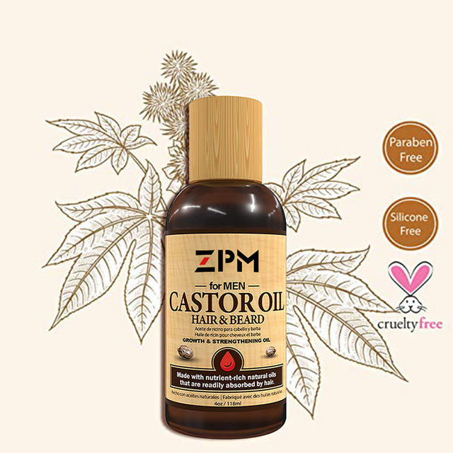 Custom logo 100% natural castor oils black men beard oil for hair growth