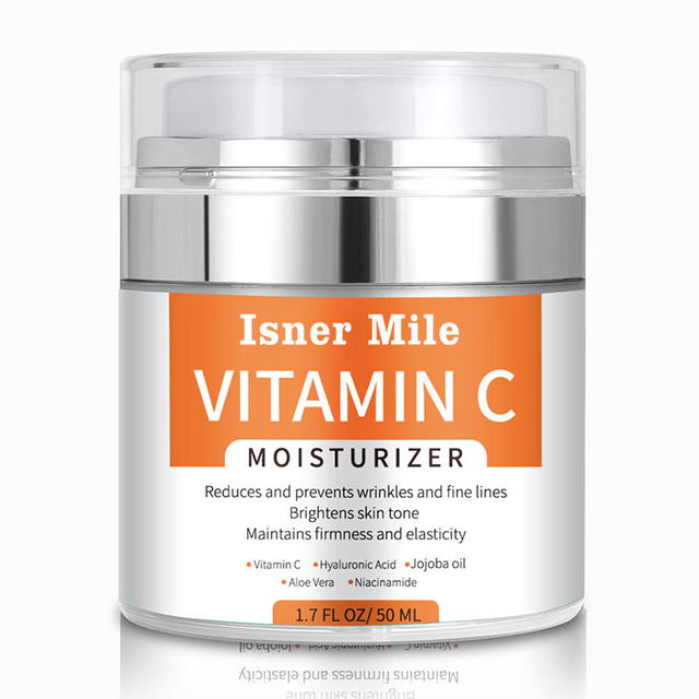 Natural Organic Vegan Vitamin C Face Moisturizer Facial Cream Anti-Wrinkle Moisturizing Lotion