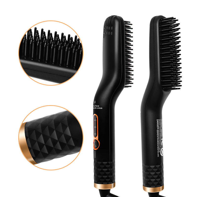 Private label good quality beard straighteners beard balm hair styling Men's styling beard straightener