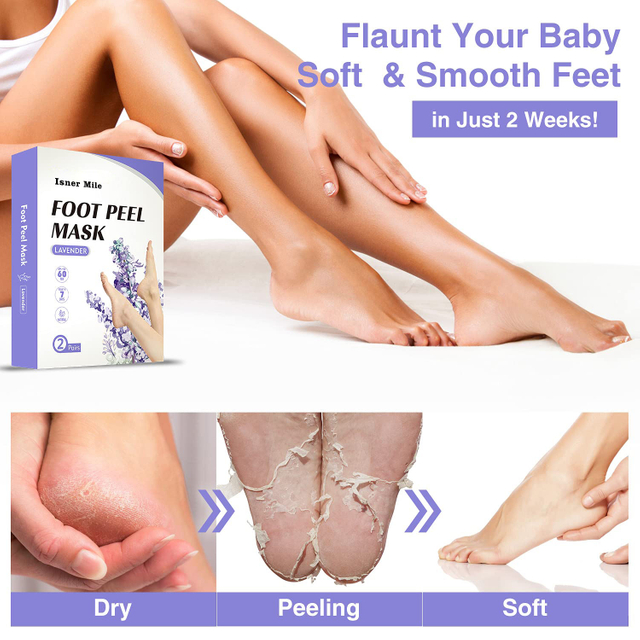 Foot Care Custom Private Label Foot Mask Peeling Exfoliating Calluses Dead Skin foot peel mask 2 pack