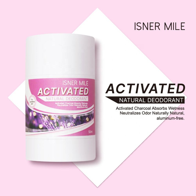 Organic Healthy activated Natural Deodorant Stick Aluminum Free Powder stick Lavender Remove Body Odor