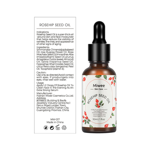 Natural skin care essential oils anti-wrinkle nourishing roseship seed oil face oil