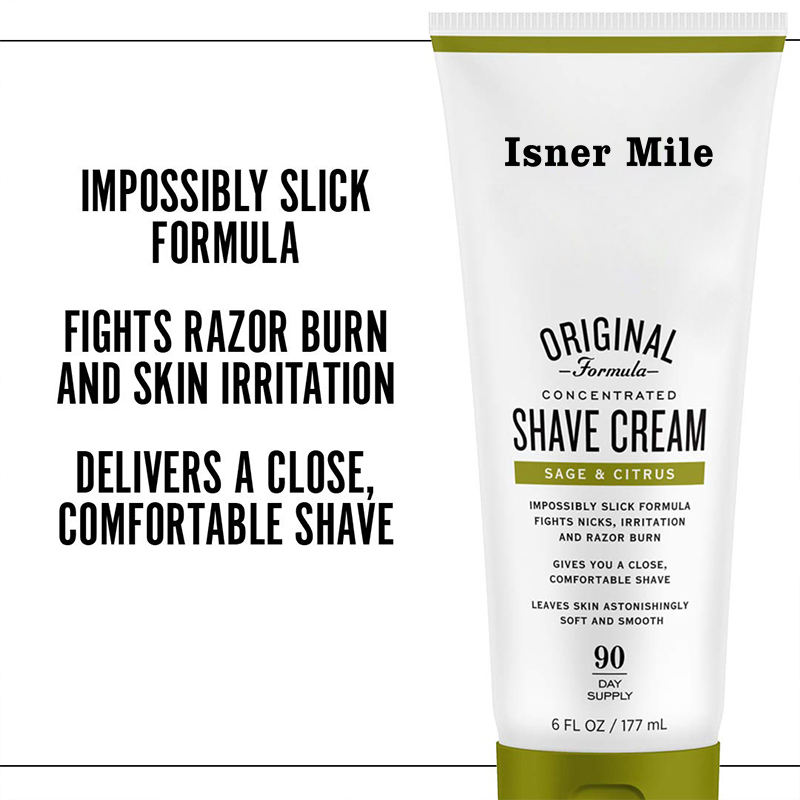 Organic Beard Care Shaving Cream Skin Hair Soft Foam Cleanser Original Formula Sage Citrus Shave Gel For Men