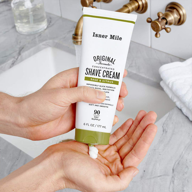 Organic Beard Care Shaving Cream Skin Hair Soft Foam Cleanser Original Formula Sage Citrus Shave Gel For Men