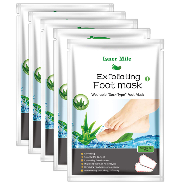 Custom logo natural aloe vera foot spa peel exfoliating foot mask peeling