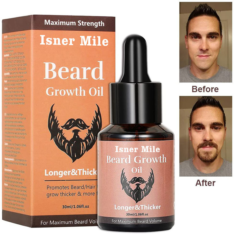 OEM/ODM wholesale custom logo organic Natural bread oil hair growth bottle beard serum