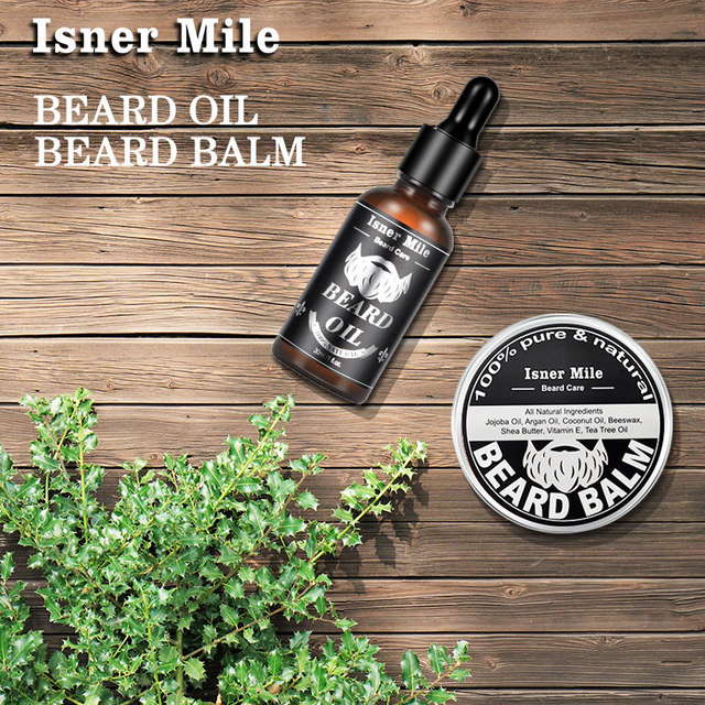 Mens Best Beard Care Growth Fast Oil And Balm Set Beard Grooming Kits