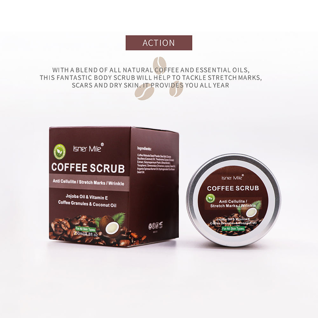 [MISSY] OEM/ODM 100% Natural Arabic Coffee Scrub with Organic Coffee Available in stock