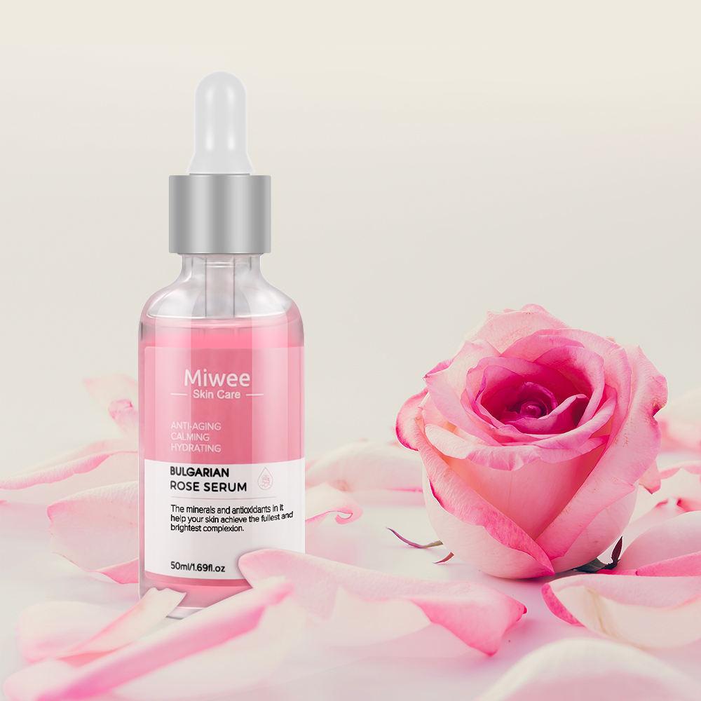Wholesale private label vegan skin care products anti aging lightening rose serum