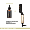 ZPM Men Hair Styler Beard Care Set Straightener Brush Comb Beard Oil Kit