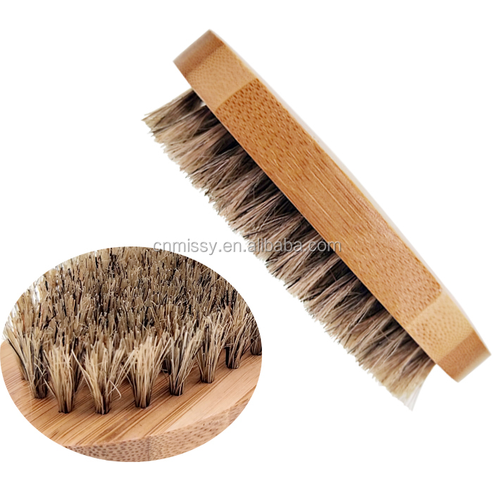 High Quality OEM/ODM Private Label 100% Bristles Bamboo Wooden Men Beard Care Brush Comb Kit