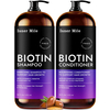 Private Label Natural Moisturizing Anti loss Hair Wash Vegan Hair Growth Biotin Shampoo And Conditioner Kit