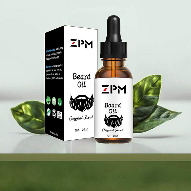 Custom logo 100% natural sandalwood scent beard oil for mens beard growth oil