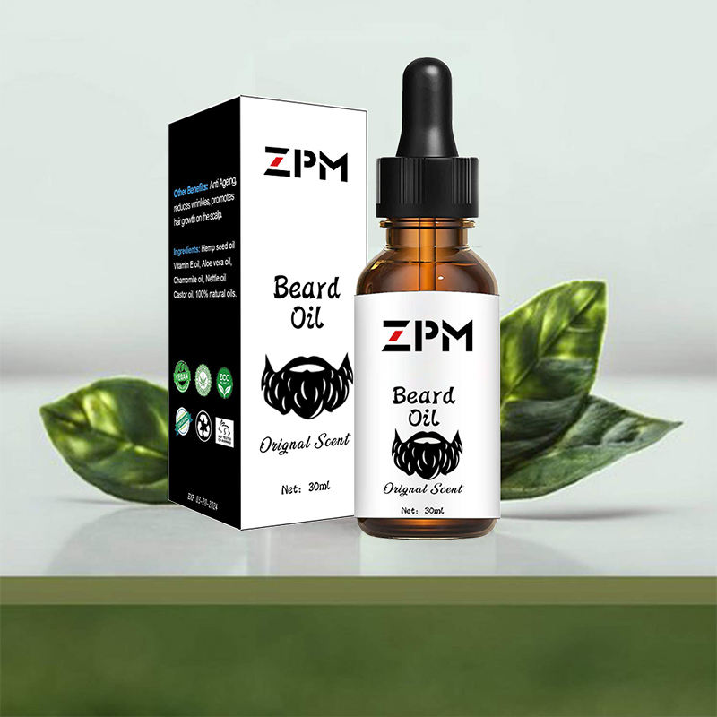 Custom logo 100% natural sandalwood scent beard oil for mens beard growth oil