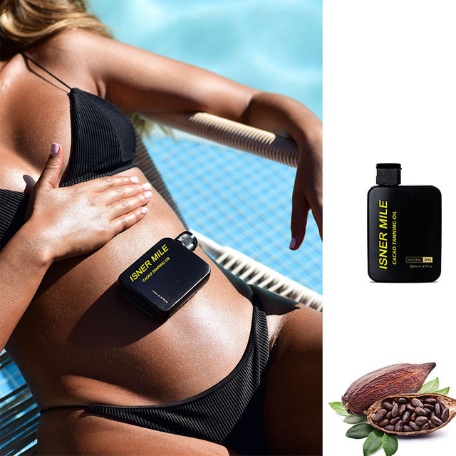 Cacao Tanning Oil Sun body oil Natural Ingredients Cocoa Tan oil Private label
