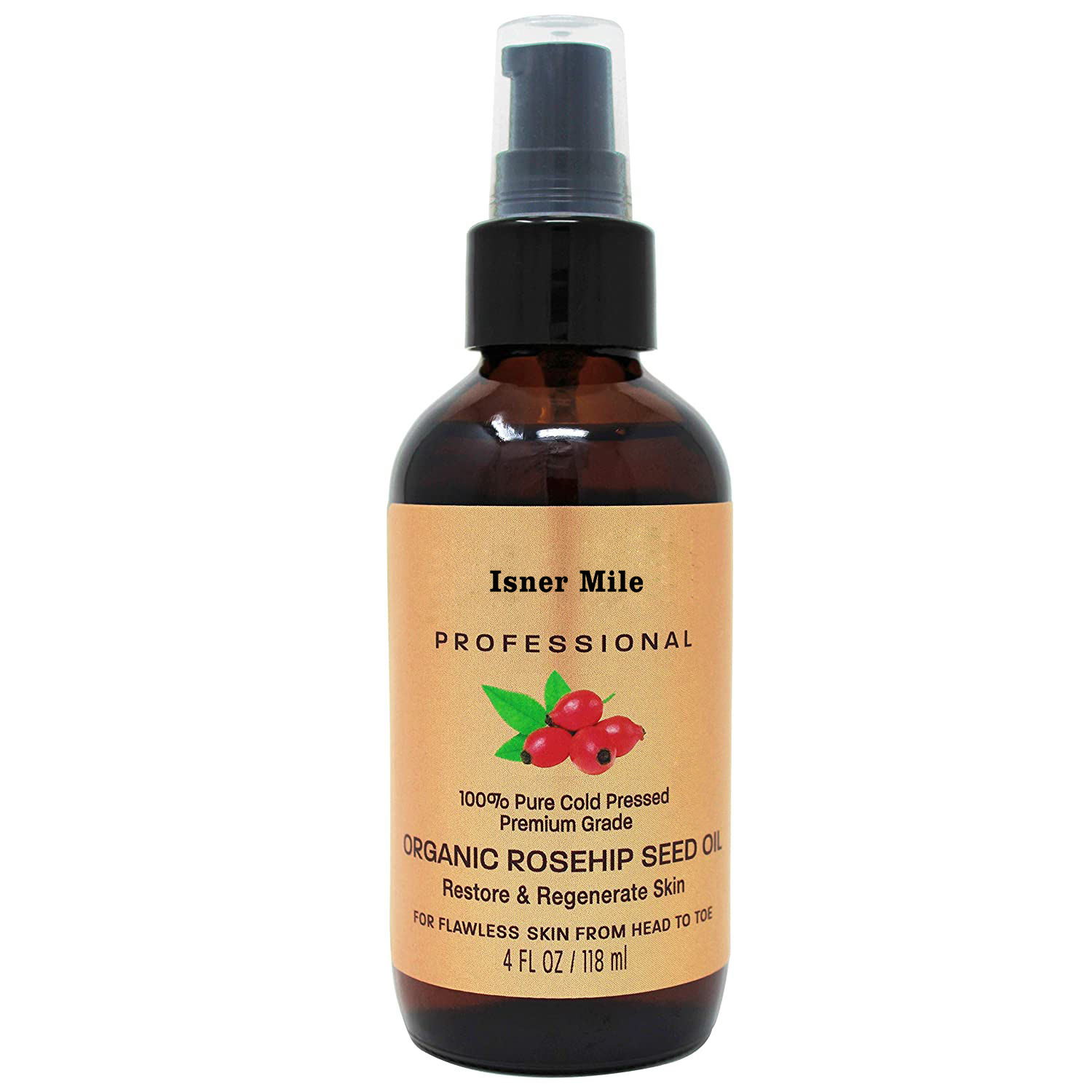 100% Pure Cold Pressed Organic Anti-Aging Moisturizer Herbal Essential Oils Extra Virgin Rosehip Oil