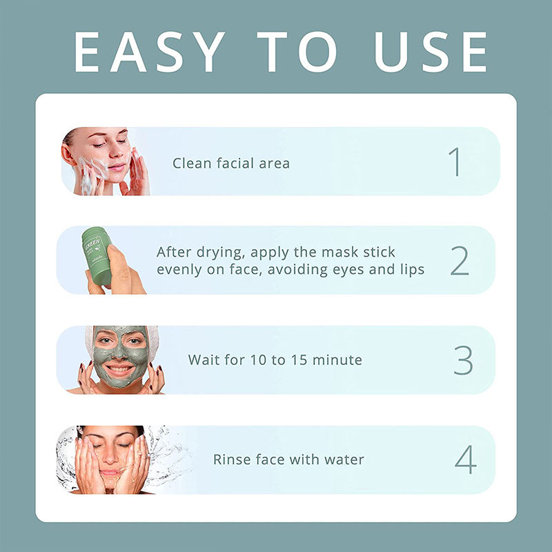 organic mild repair pores oil control balance blackhead removal face clay stick