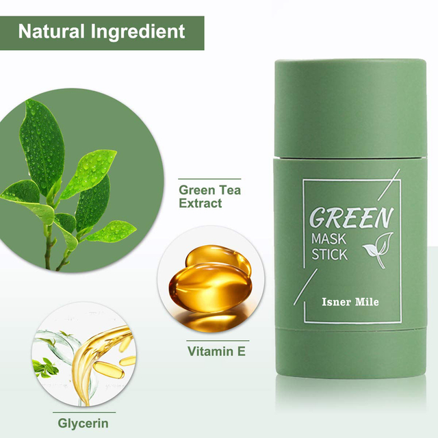 OEM/ODM Private Label Skin Care Men Women Facial Green Tea Purifying Clay Stick Mask Anti Acne Blackhead Remover